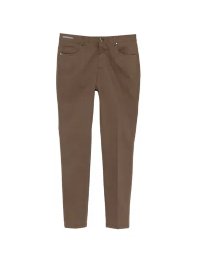 Corneliani Five-pocket Trousers In Brown