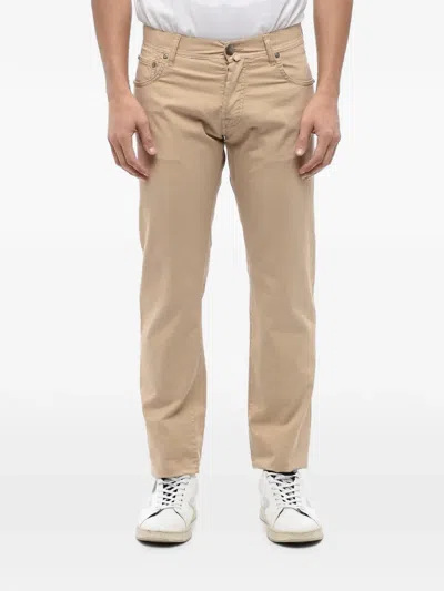 Corneliani Five-pocket Belt-loop Trousers In Neutral