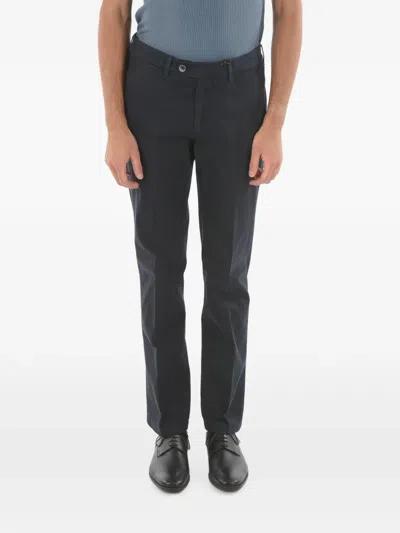 Corneliani Five-pocket Cotton Chino Trousers In Blue