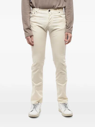 Corneliani Five-pocket Skinny Trousers In Neutral