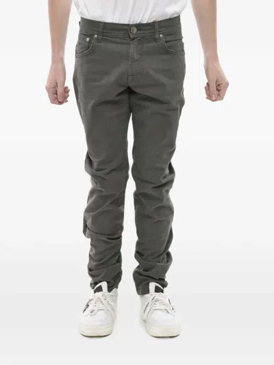 Corneliani Five-pocket Trousers In Green