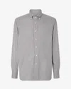 Corneliani Flannel Shirt With Light Blue/brown Check Pattern In Gray