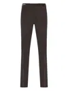 Corneliani Flat-front Trousers In Brown