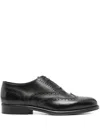Corneliani Leather Full Brogues Oxford Shoes In Black