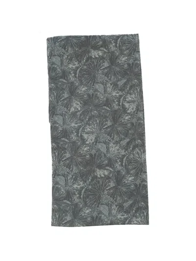 Corneliani Floral-pattern Scarf In Gray