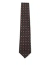 Corneliani Floral-pattern Tie In Brown