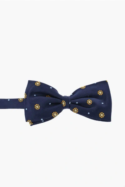 Corneliani Floral Patterned Silk Bow Tie