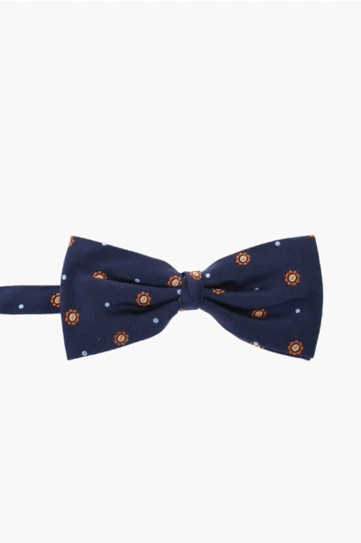 Corneliani Floral Patterned Silk Bow Tie