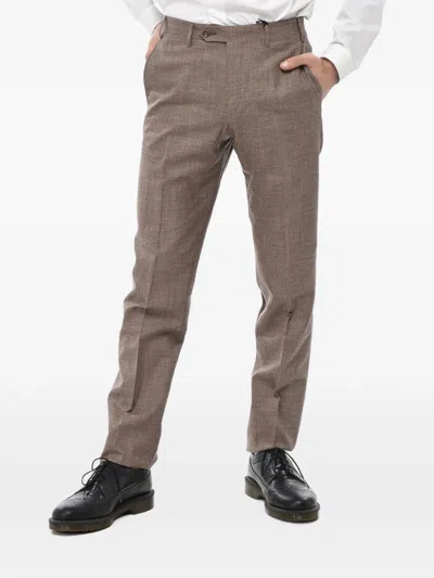 Corneliani Four-pocket Tailored Trousers In Brown