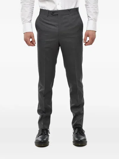 Corneliani Four-pocket Virgin Wool Trousers In Gray