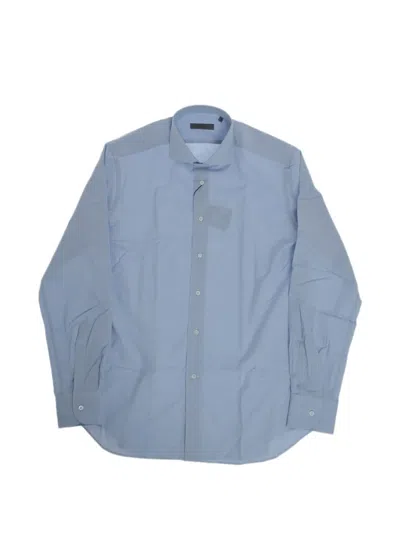 Corneliani French-collar Cotton Shirt In Blue