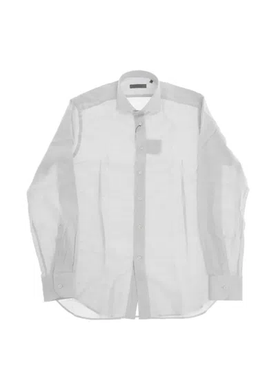 Corneliani French-collar Long-sleeve Shirt In White