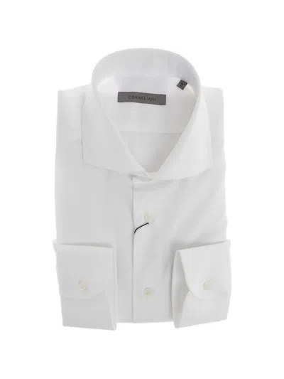 Corneliani French-collar Oxford Shirt In Gray