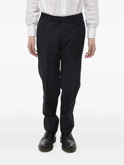 Corneliani Fresco Belt-loop Trousers In Blue