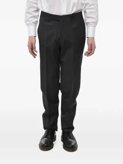 Corneliani Fresco Wool-blend Trousers In Grey