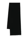 Corneliani Fringed-edges Scarf In Black
