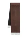 Corneliani Fringed Scarf In Brown