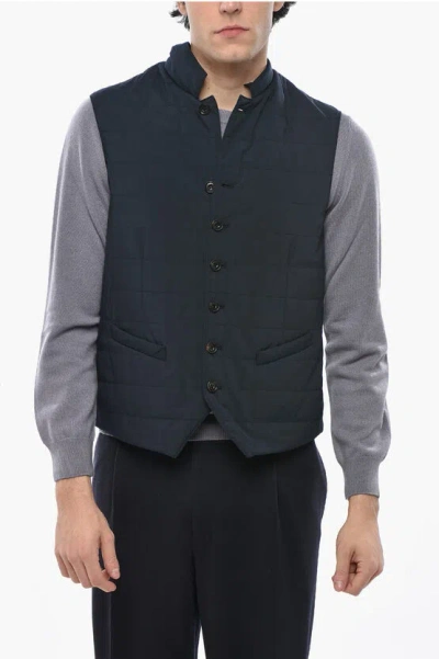 Corneliani Front Buttoned Quilted Waistcoat In Multi