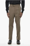 Corneliani Gabardine Cotton Chino Pants In Brown