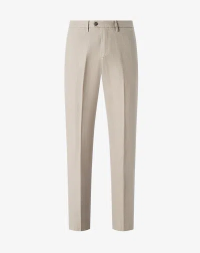 Corneliani Garment-dyed Light Brown Canvas Chino Trousers