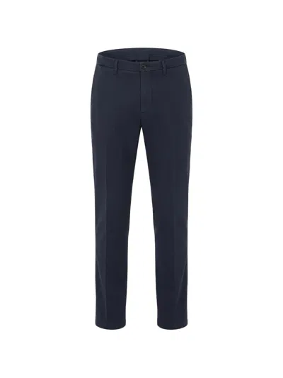 Corneliani Garment-dyed Tailored Trousers In Blue