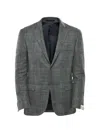 Corneliani Gate Check-pattern Blazer In Green