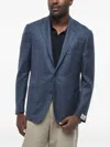 Corneliani Gate Windowpane-pattern Blazer In Blue