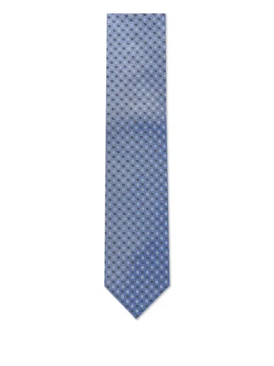 Corneliani Geometric-pattern Tie In Blue