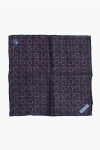 Corneliani Geometric Patterned Silk Pocket Square Grösse Unica