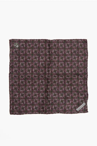 Corneliani Geometric Patterned Silk Pocket Square Grösse Unica
