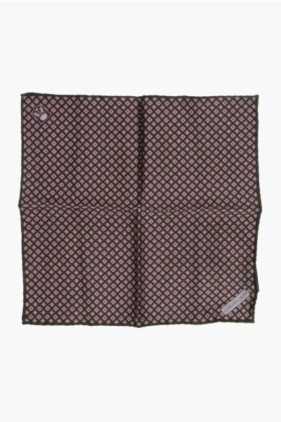 Corneliani Geometric Patterned Silk Pocket Square Grösse Unica