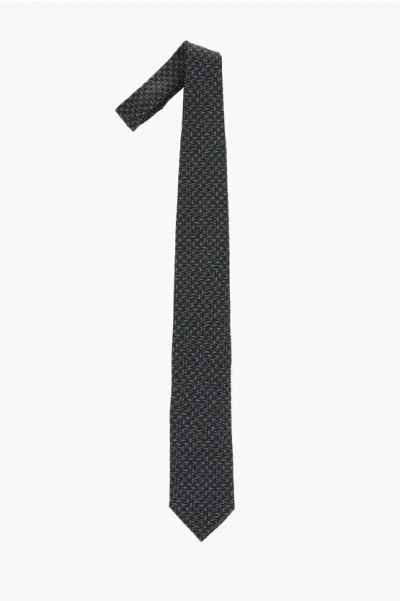 Corneliani Geometric Patterned Silk Tie