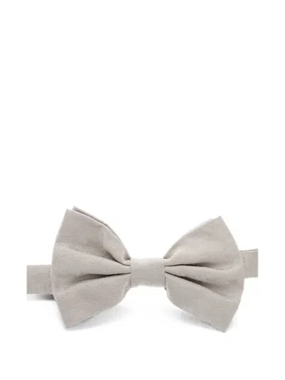 Corneliani Geometric-pattern Bow Tie In Neutrals