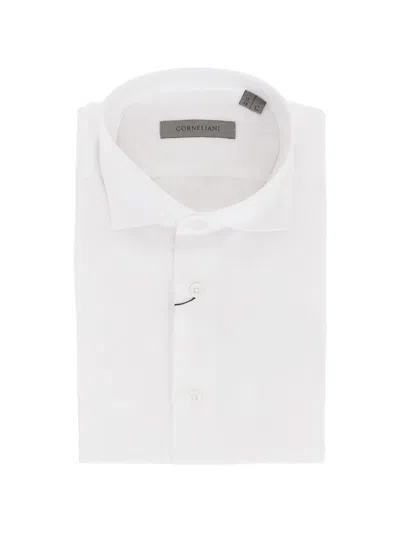 Corneliani Geometric-pattern French-collar Shirt In Multi