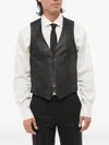 Corneliani Geometric-pattern Iridescent Waistcoat In Black