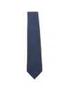 Corneliani Geometric-pattern Silk Tie In Blue