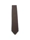 Corneliani Geometric-pattern Silk Tie In Brown