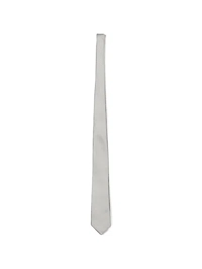 Corneliani Geometric-pattern Tie In Gray