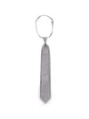 Corneliani Geometric-print Adjustable-collar Tie In Gray