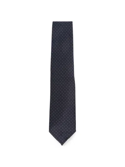 Corneliani Geometric-print Tie In Blue