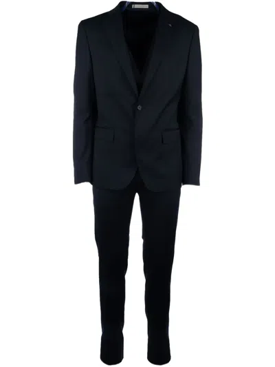 Corneliani Single-breasted Suit In Black