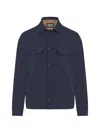 Corneliani Buttoned Flap-pocket Jacket In Blue