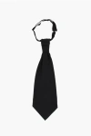 Corneliani Cc Collection Solid Color Silk Ascot Tie In Black