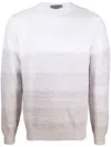 Corneliani Gradient-effect Knitted Jumper In White