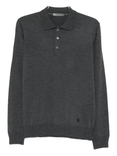 CORNELIANI CORNELIANI GRAY WOOL POLO