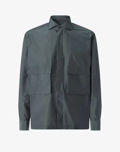 Corneliani Green Cotton Blend Shirt