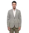 Corneliani Houndstooth Single-breasted Blazer In Animal Print