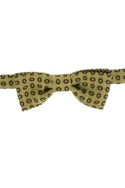 Corneliani Green Polka Dot Bow Tie