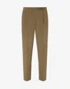 Corneliani Green Soft Stretch Cotton Drill Trousers In Green