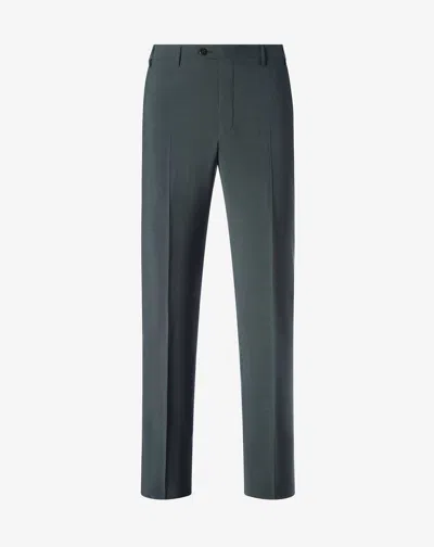 Corneliani Green Wool And Mohair Trousers In Gold